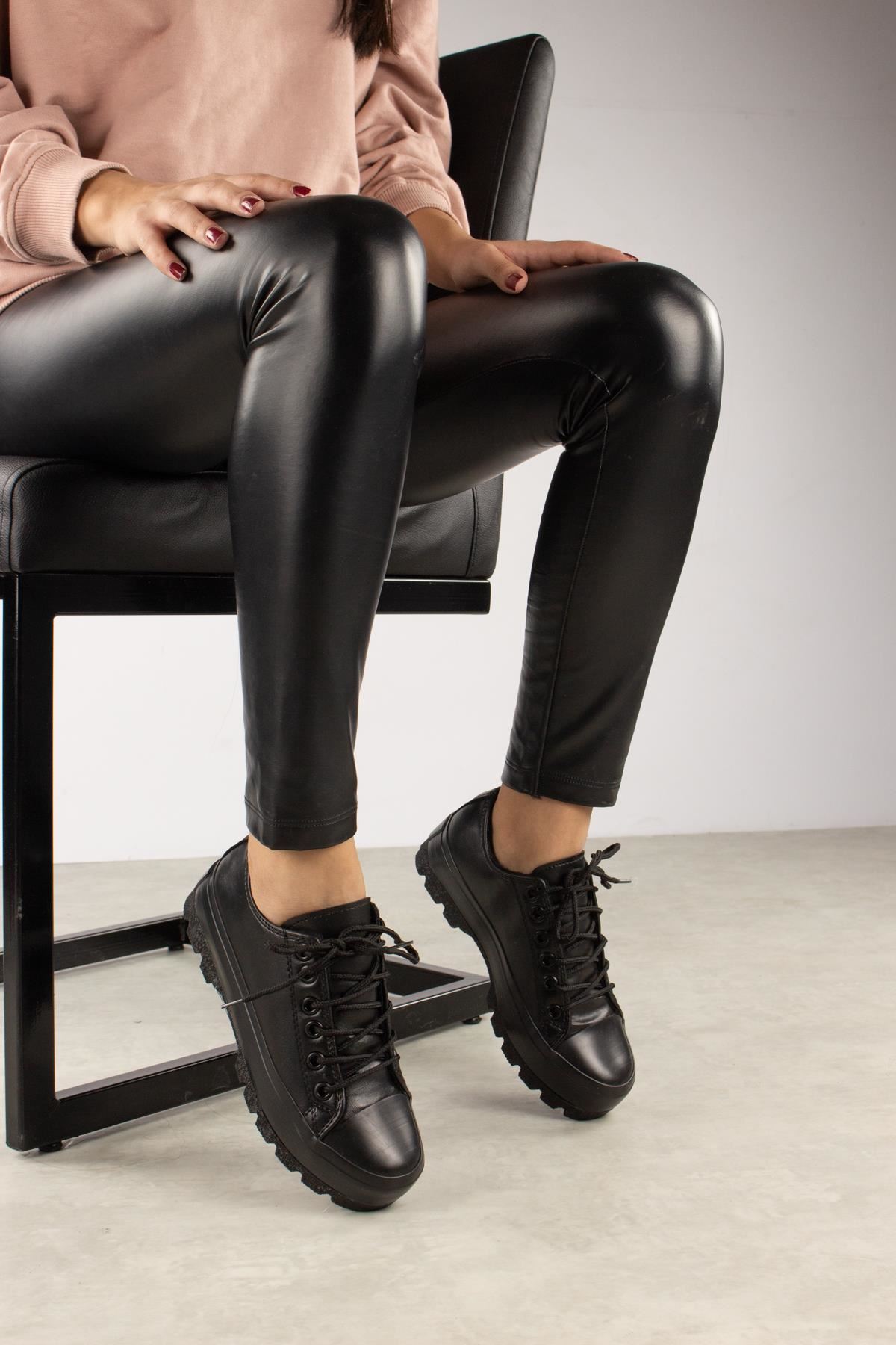 Mita Kadın Sneaker Siyah Taban