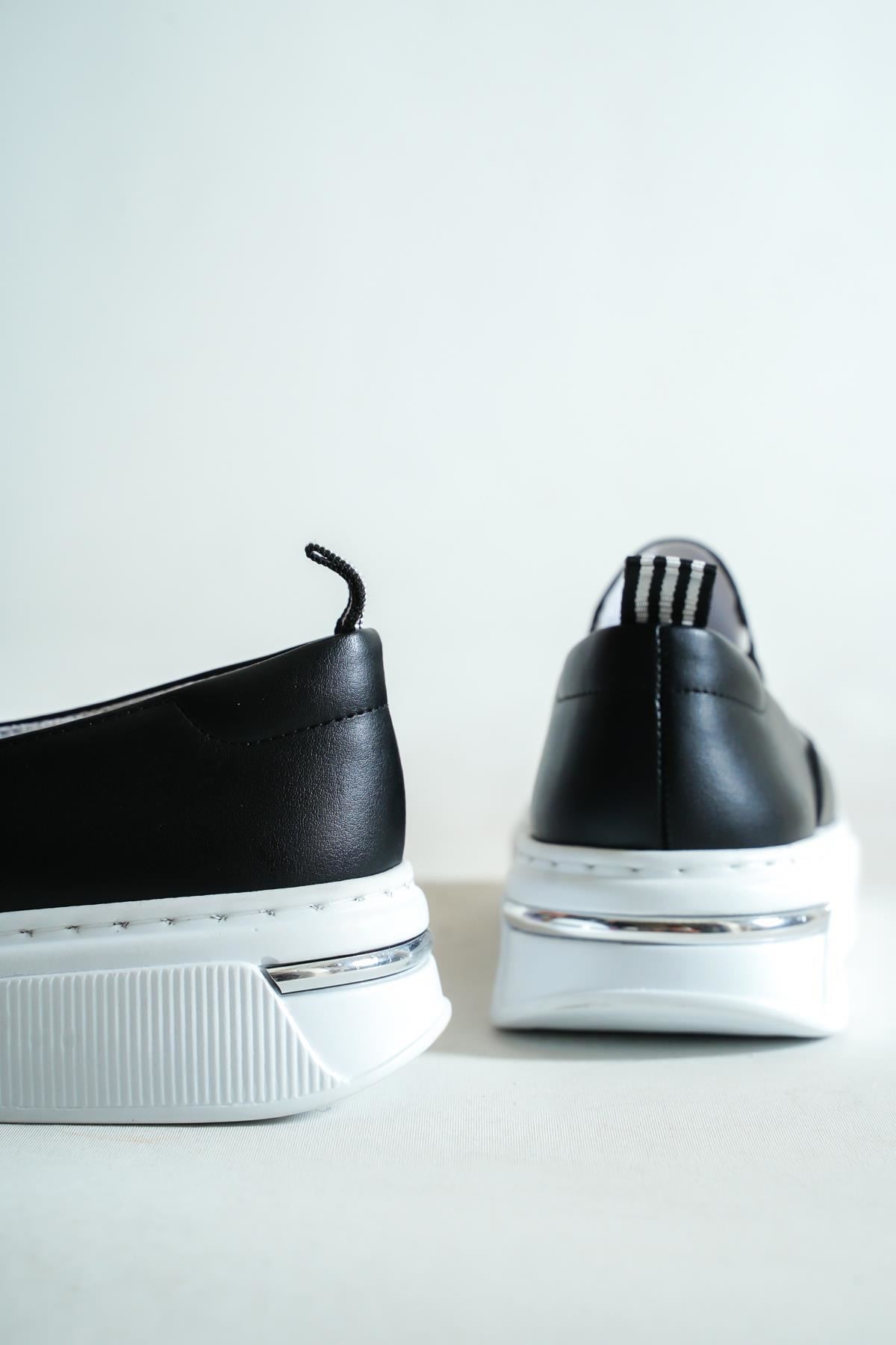 Jela Kadın Kalın Tabanlı Spor Ayakkabı Sneaker SİYAH CİLT