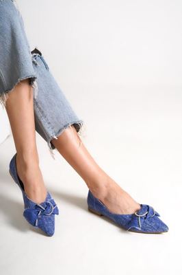 Samber Kadın Babet Ayakkabı KOT FİYONKLU-TAŞLI