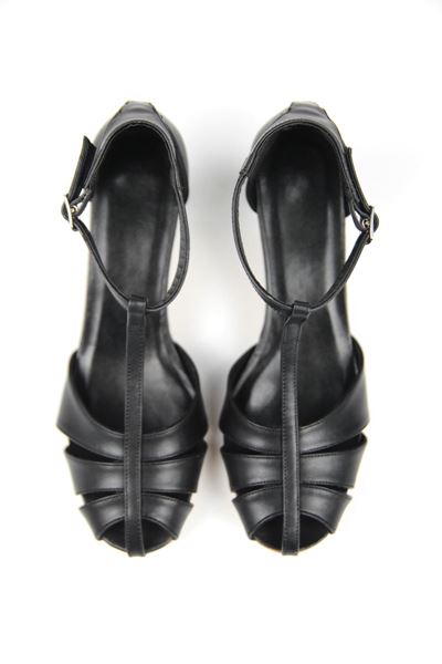 Queenn Kadın Klasik Kısa Topuklu (4 cm) Ayakkabı  Siyah Cilt