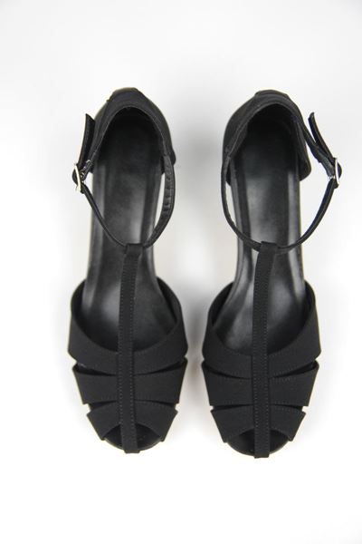 Queenn Kadın Klasik Kısa Topuklu (4 cm) Ayakkabı  Siyah Süet