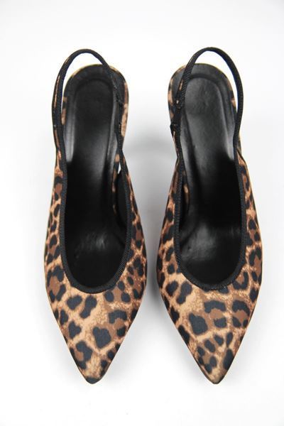 Texass Leopar Desenli Orta Topuklu (8 cm) Topuklu Ayakkabı