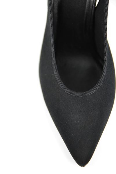 Texass Kadın Siyah Mat Saten Orta Topuklu (8 cm) Topuklu Ayakkabı