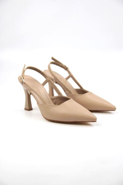 Clara Nude cilt Orta Topuklu(6-8 cm) Klasik Topuklu Ayakkabı