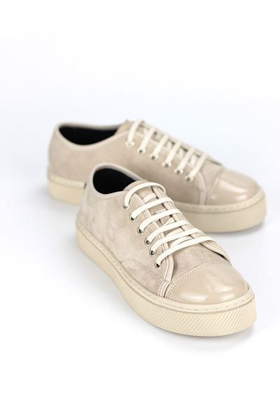 Zeta Bej Süet-Rugan Detaylı  Kadın Sneaker Spor Ayakkabı