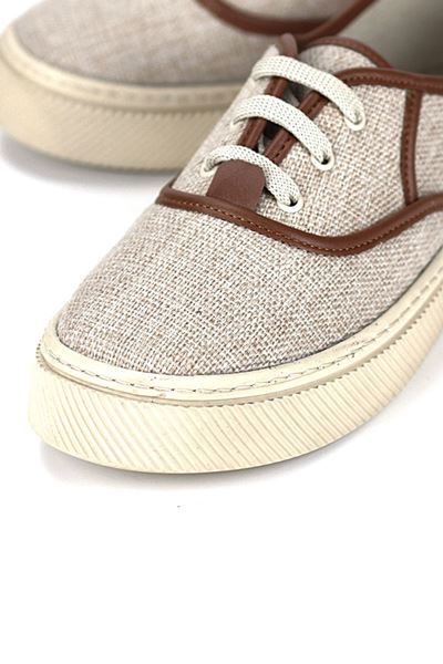 Sage Bej Keten Kadın Sneaker Spor Ayakkabı