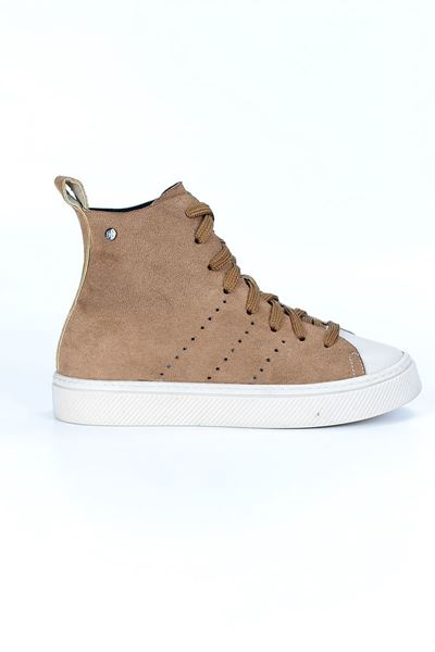 June Taba Süet Bağcıklı Kadın Kısa Bot