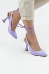 Beverley Bilekten Bağlamalı Kadın Topuklu Ayakkabı Lila Cilt