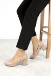 Romina Klasik Kısa Topuklu Ayakkabı Nude Cilt