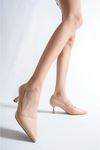 Abbey Kısa Topuklu Kadın Ayakkabı Nude Cilt