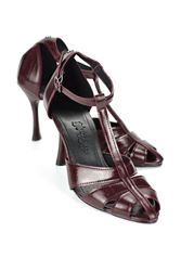 Princess Kadın Klasik Topuklu Ayakkabı Bordo Rugan 